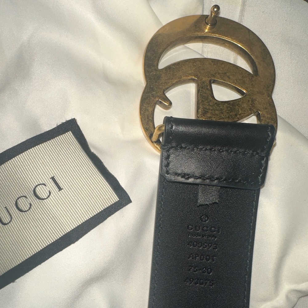 Gucci Cintura Donna Black Leather Belt - Picture 2 of 4